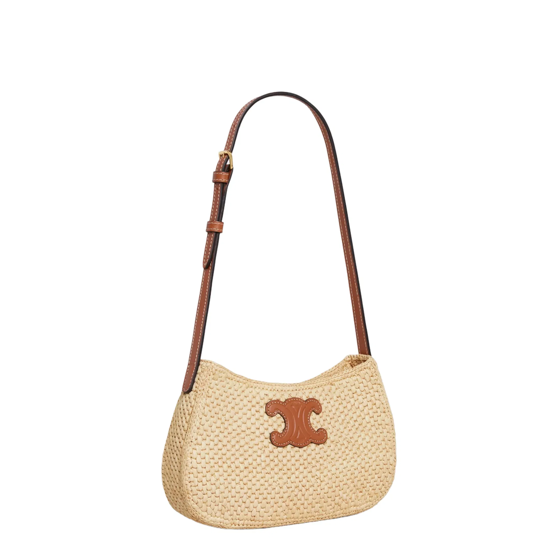 Medium Tilly Calfskin Shoulder Bag - Natural