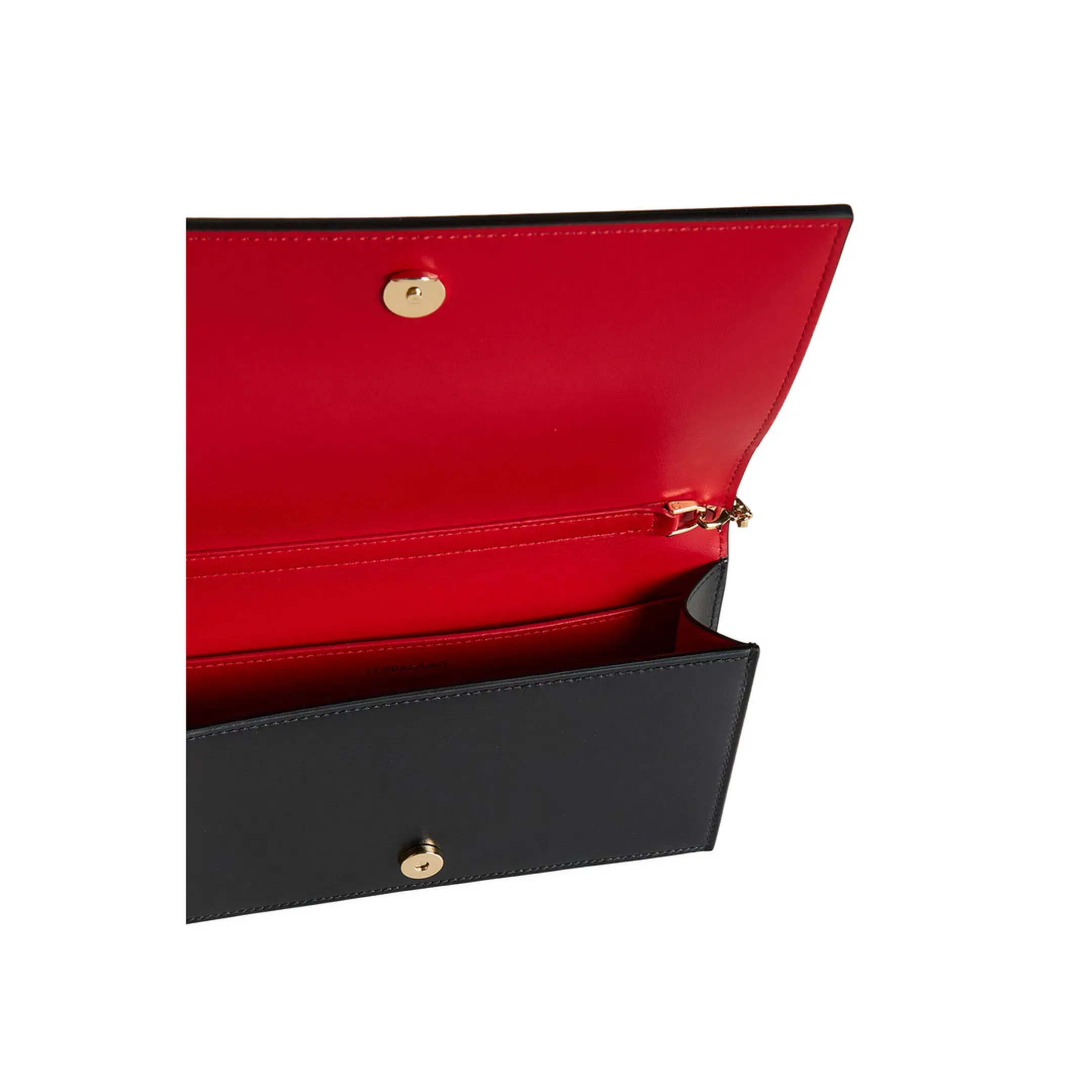 Double Gancini Mini Chain Crossbody Bag - Black