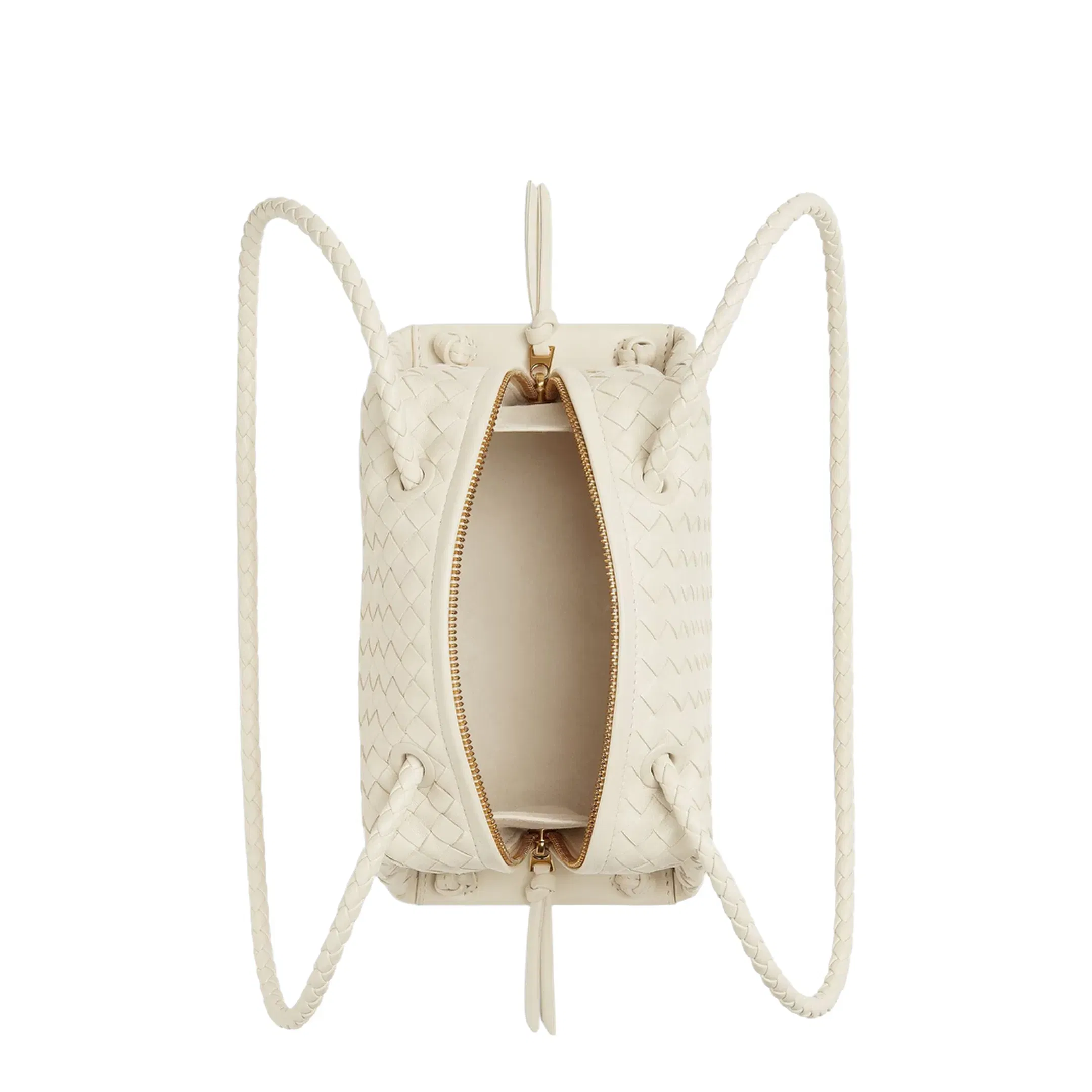 Tokyo Intrecciato Leather Shoulder Bag - Cream