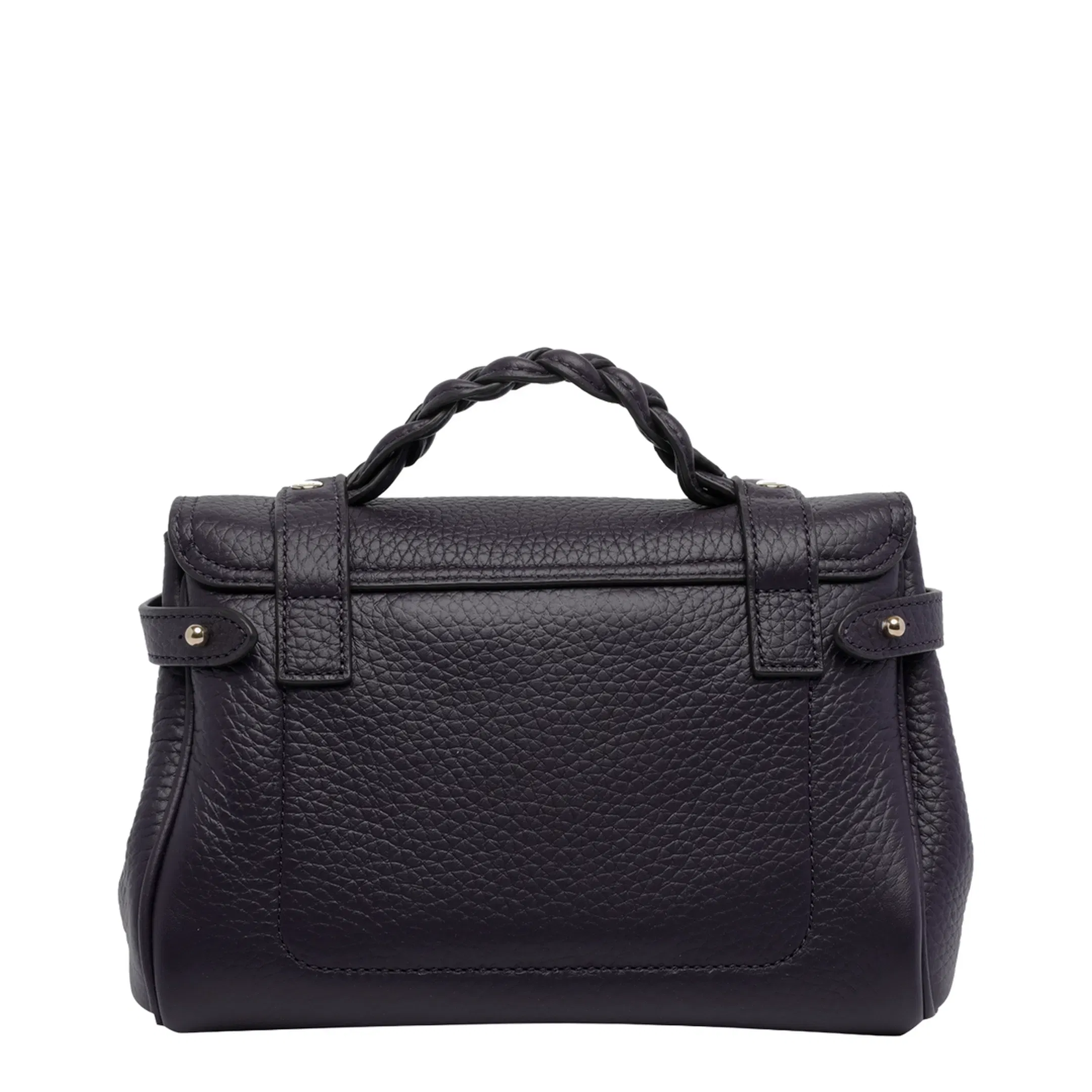 Alexa Black Heavy Grain Mini Crossbody Bag - Black