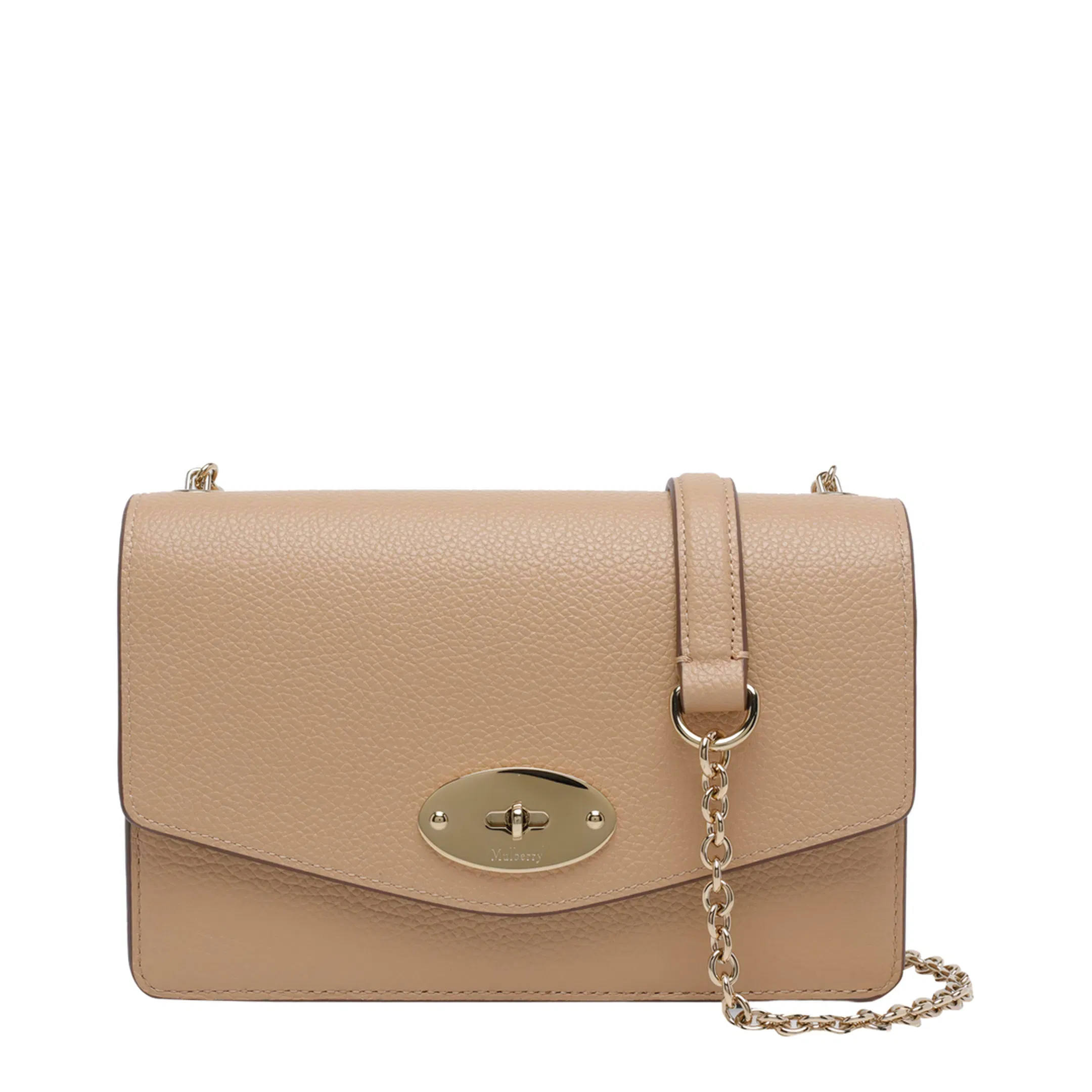 Small Darley Leather Crossbody Bag - Beige