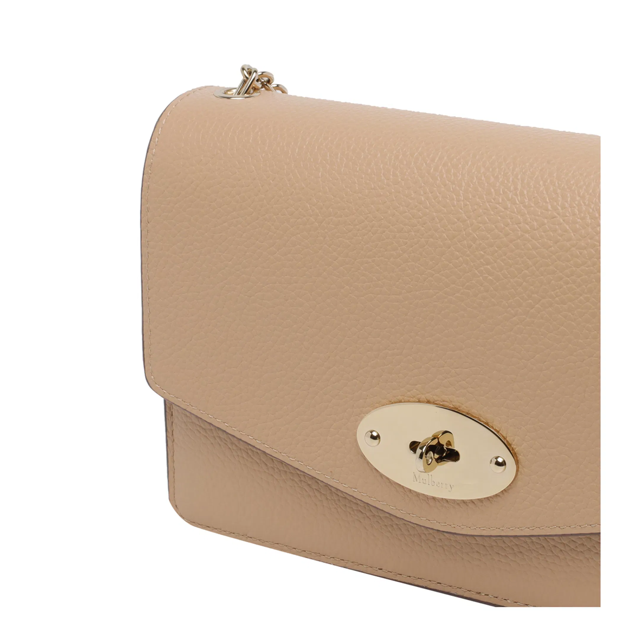 Small Darley Leather Crossbody Bag - Beige