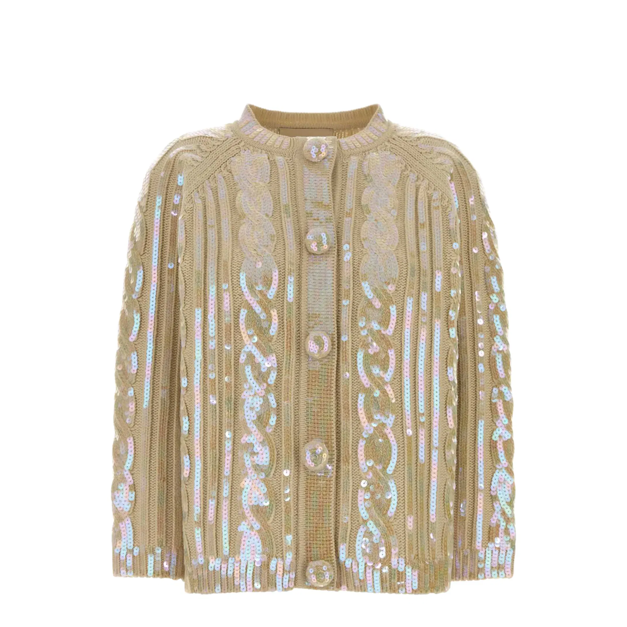 Women's Wool Cardigan - Beige