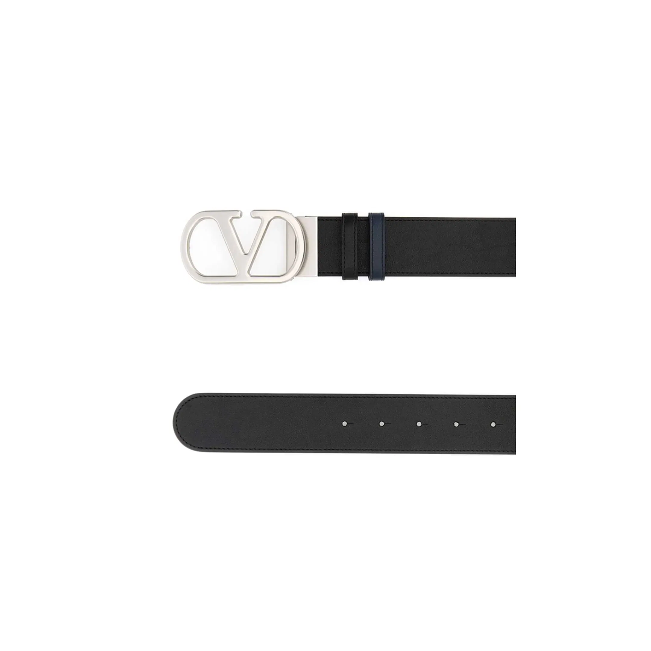 Reversible Leather Belt - Black