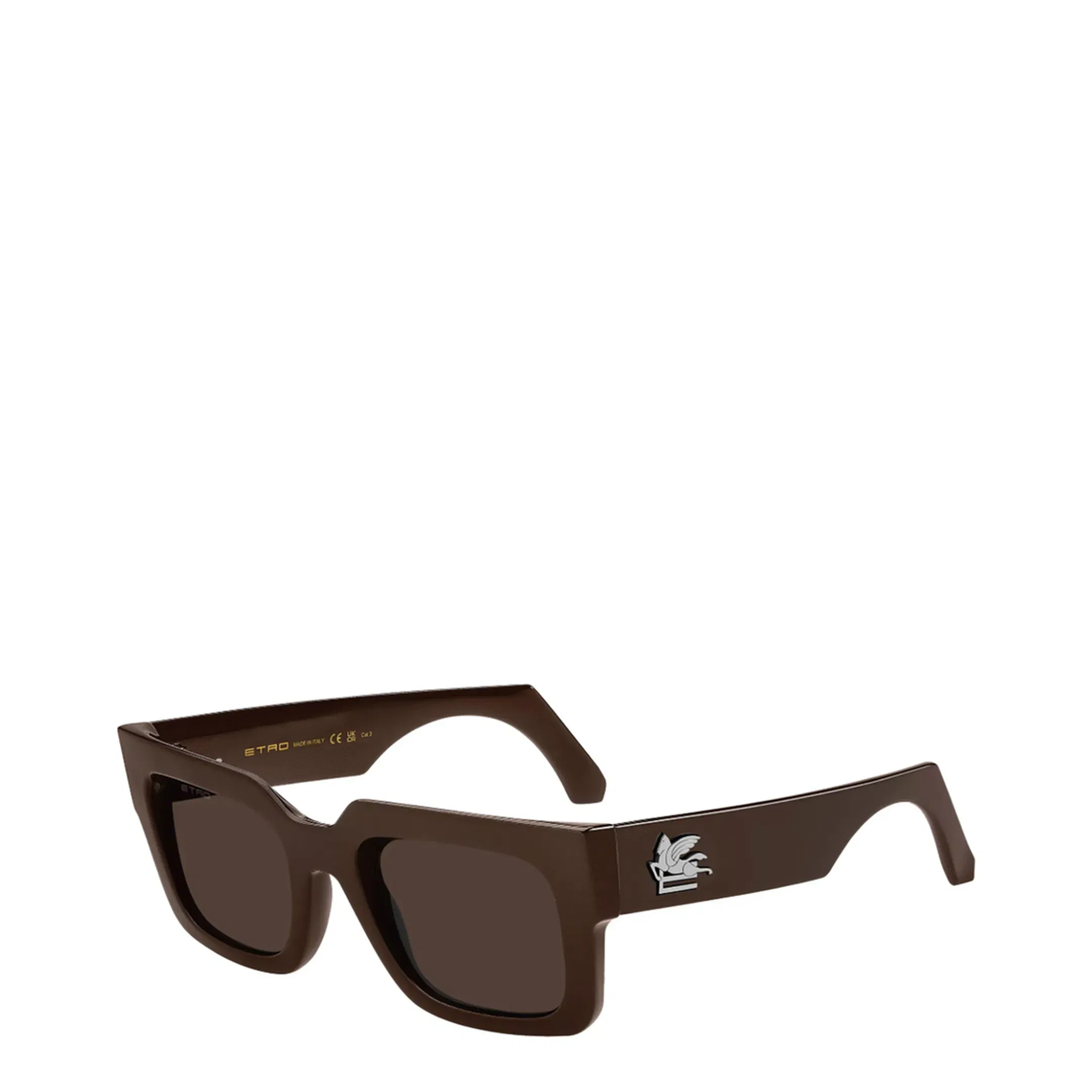 Pegaso Logo Square Sunglasses - Brown