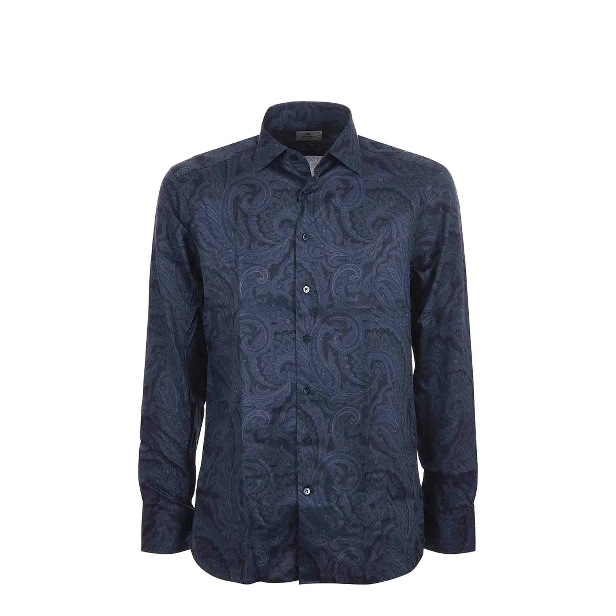 Paisley Printed Cotton Shirt - Blue
