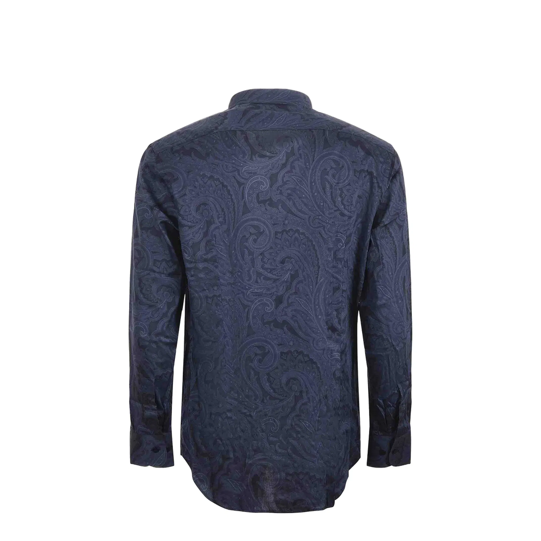 Paisley Printed Cotton Shirt - Blue