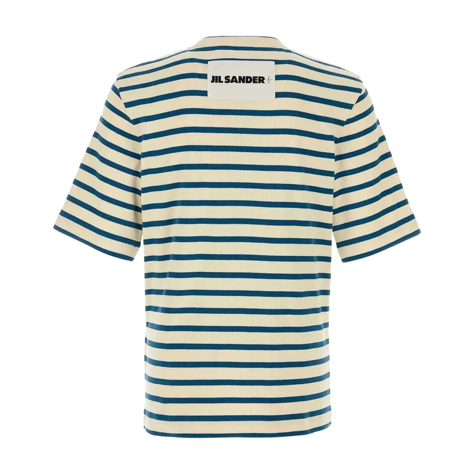 Striped Cotton T-Shirt - White/Blue