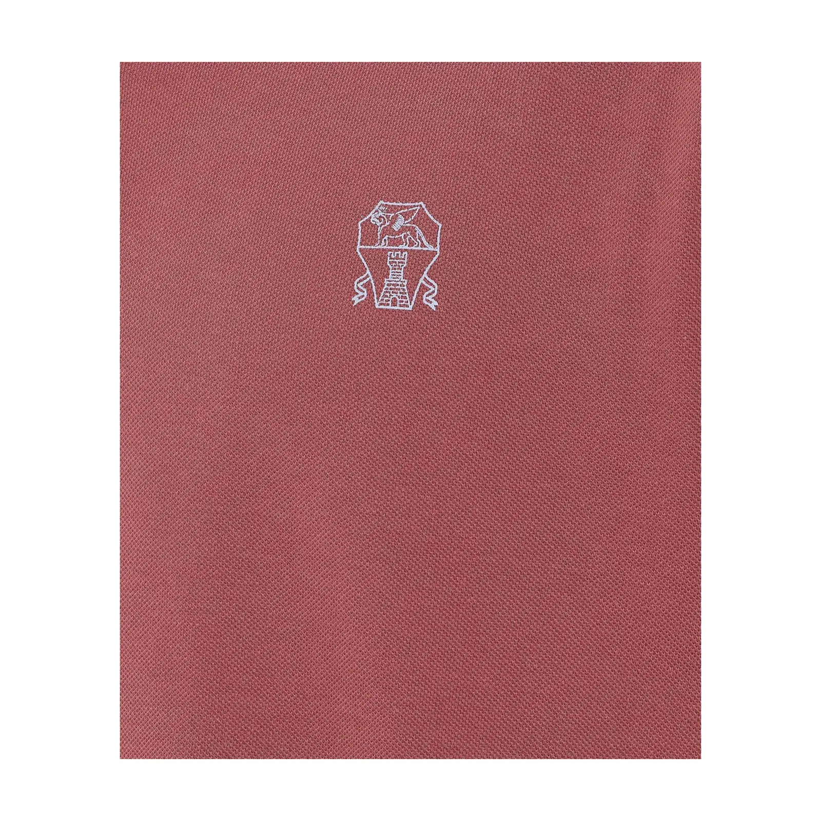 Printed Logo Cotton Polo Shirt - Red