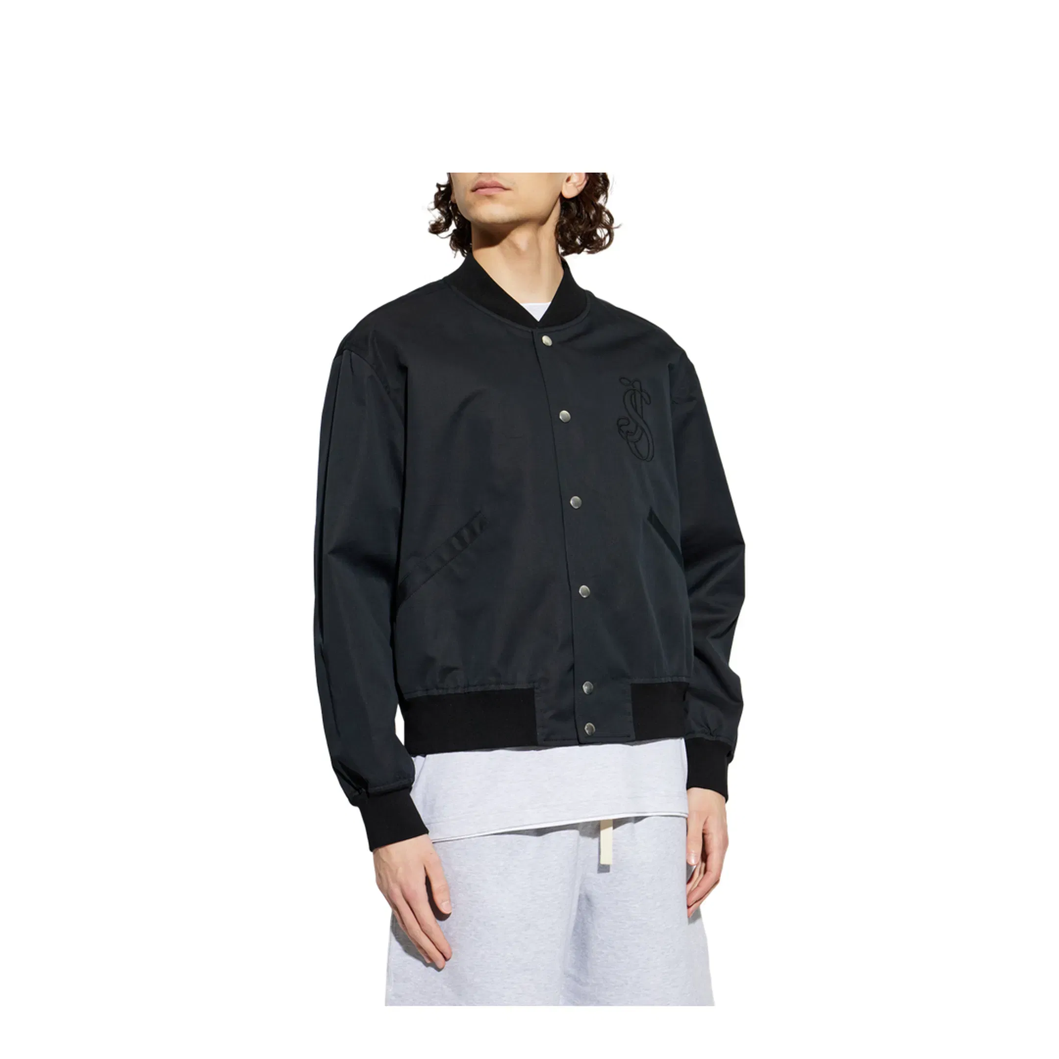 Logo Bomber Jacket - Black