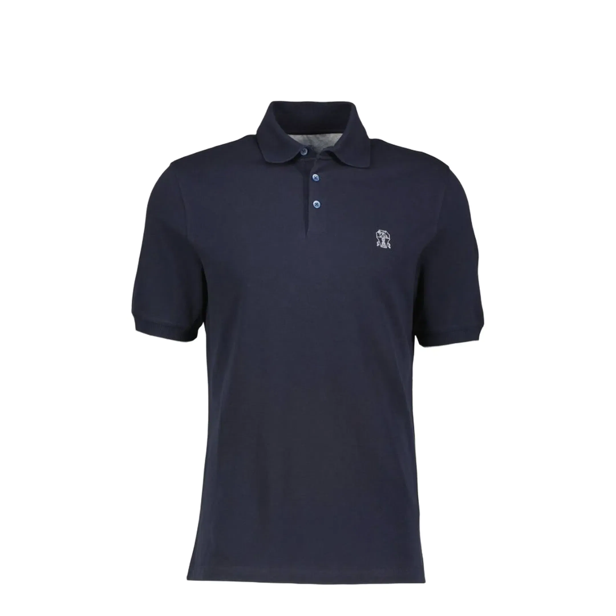 Cotton Piqué Polo Shirt - Navy