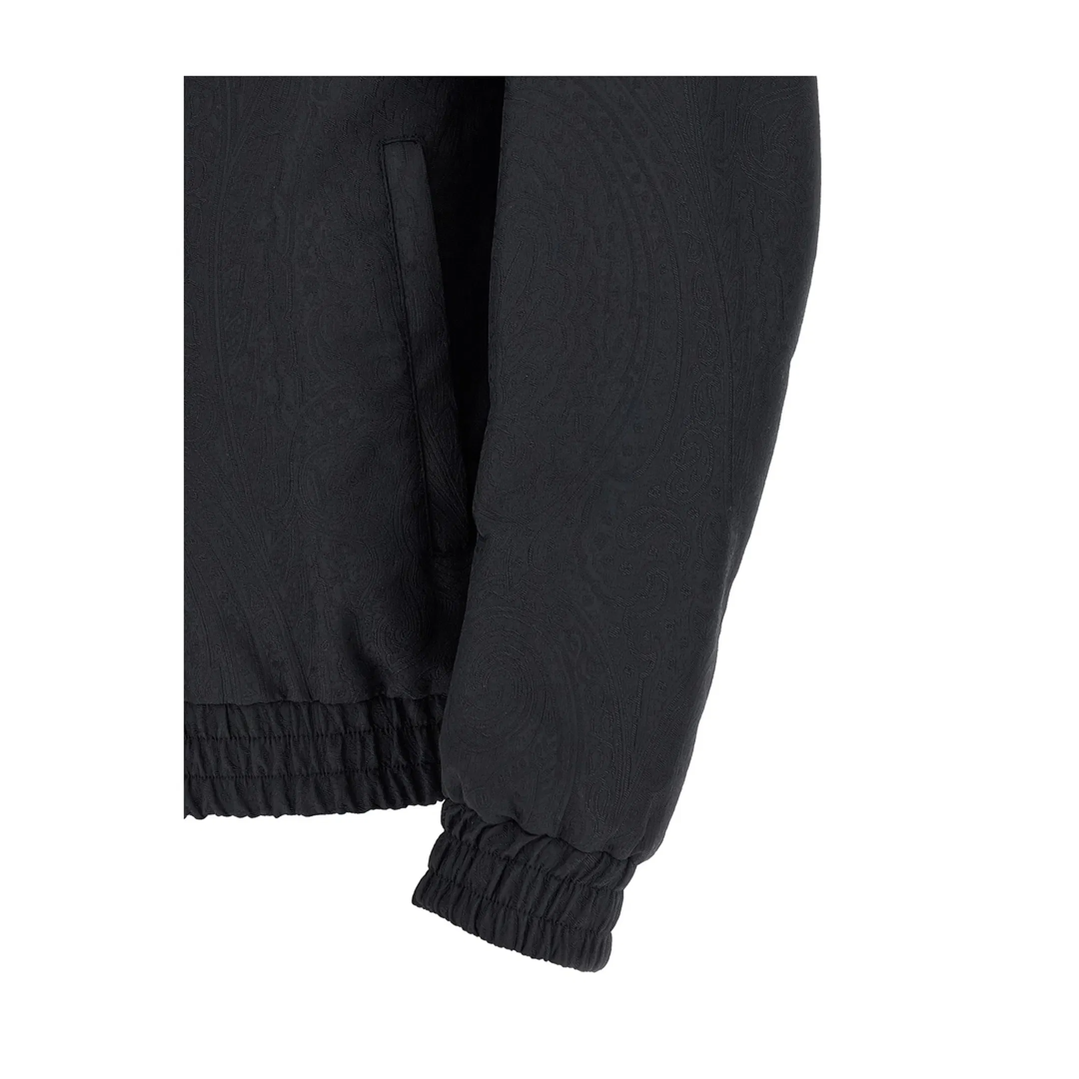 Arnica Motif Turtleneck Jacquard Jacket - Navy