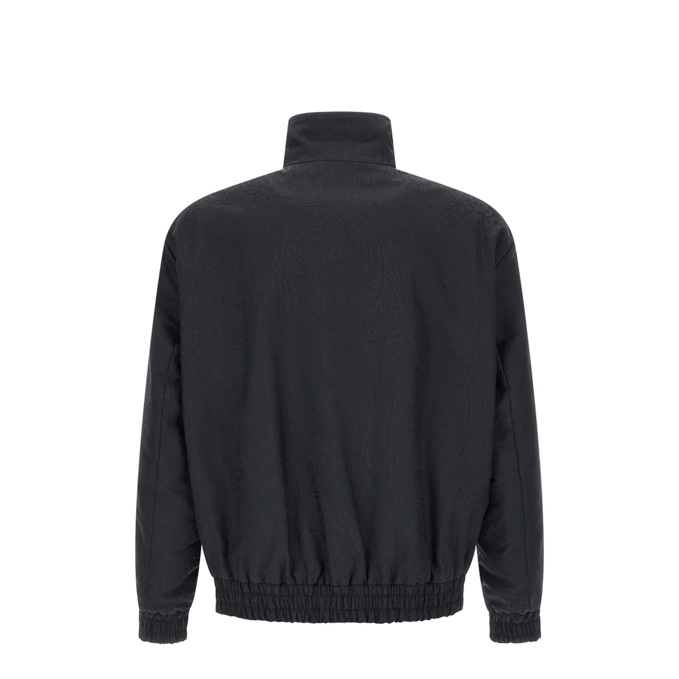 Arnica Motif Turtleneck Jacquard Jacket - Navy
