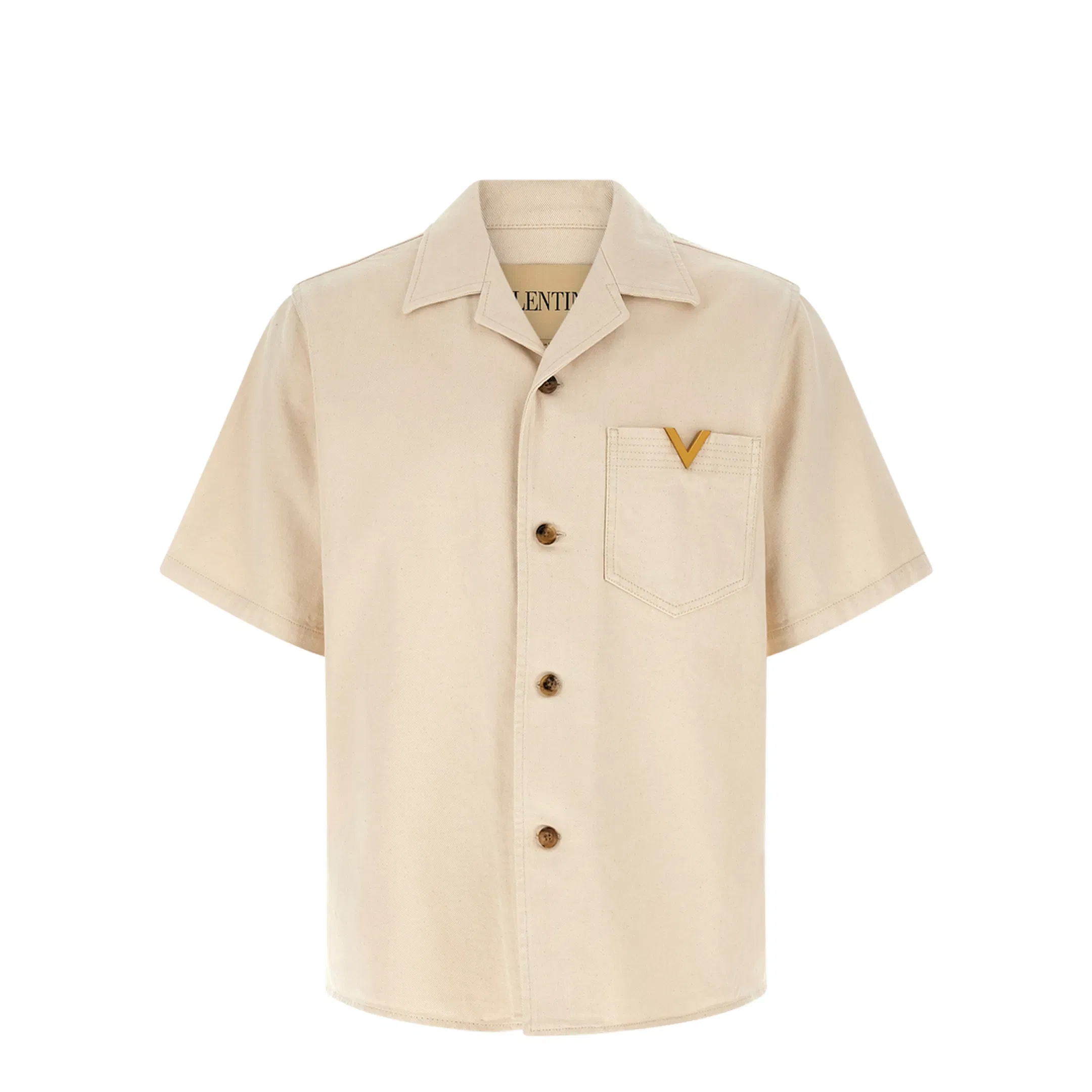 VGold Cotton Shirt - Beige