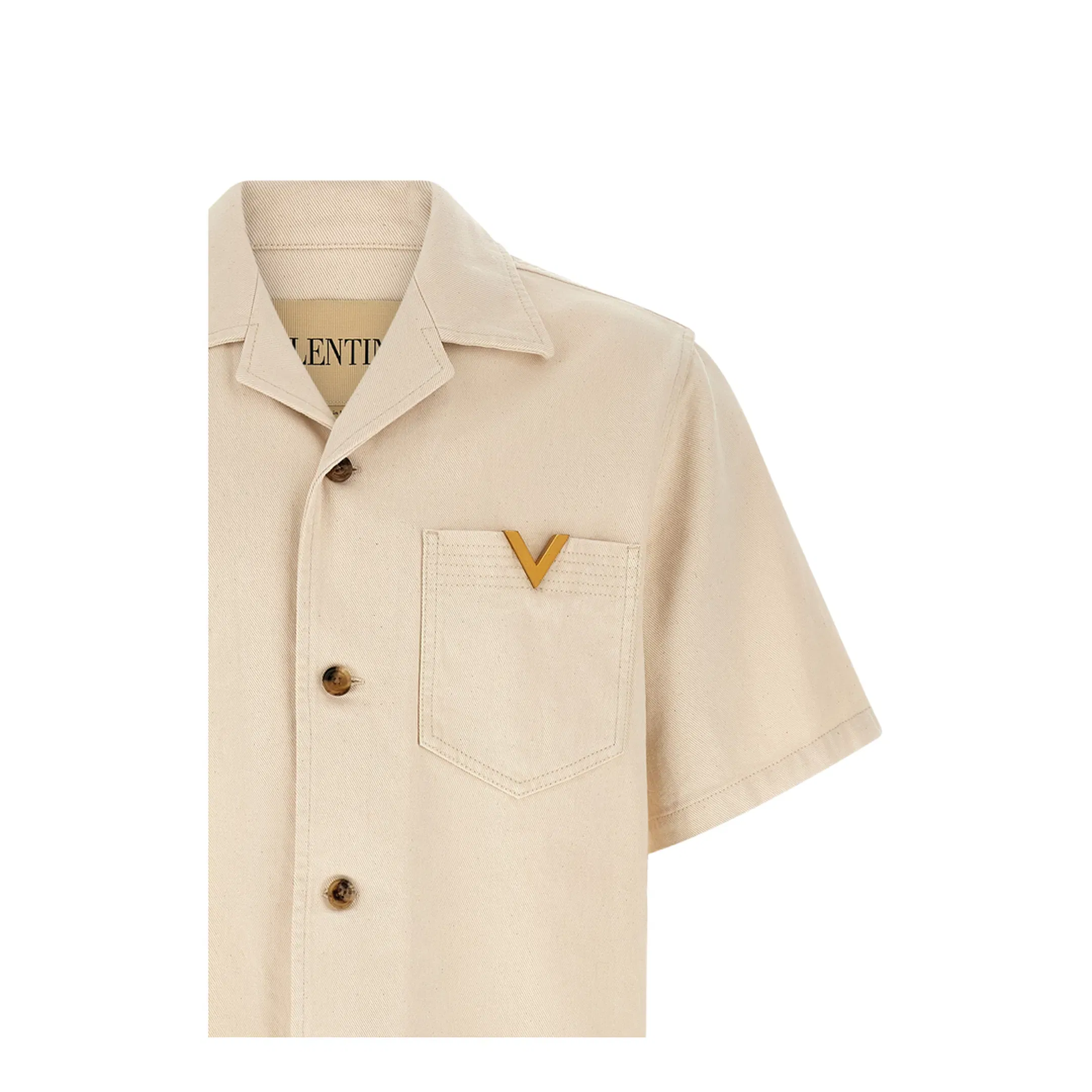 VGold Cotton Shirt - Beige