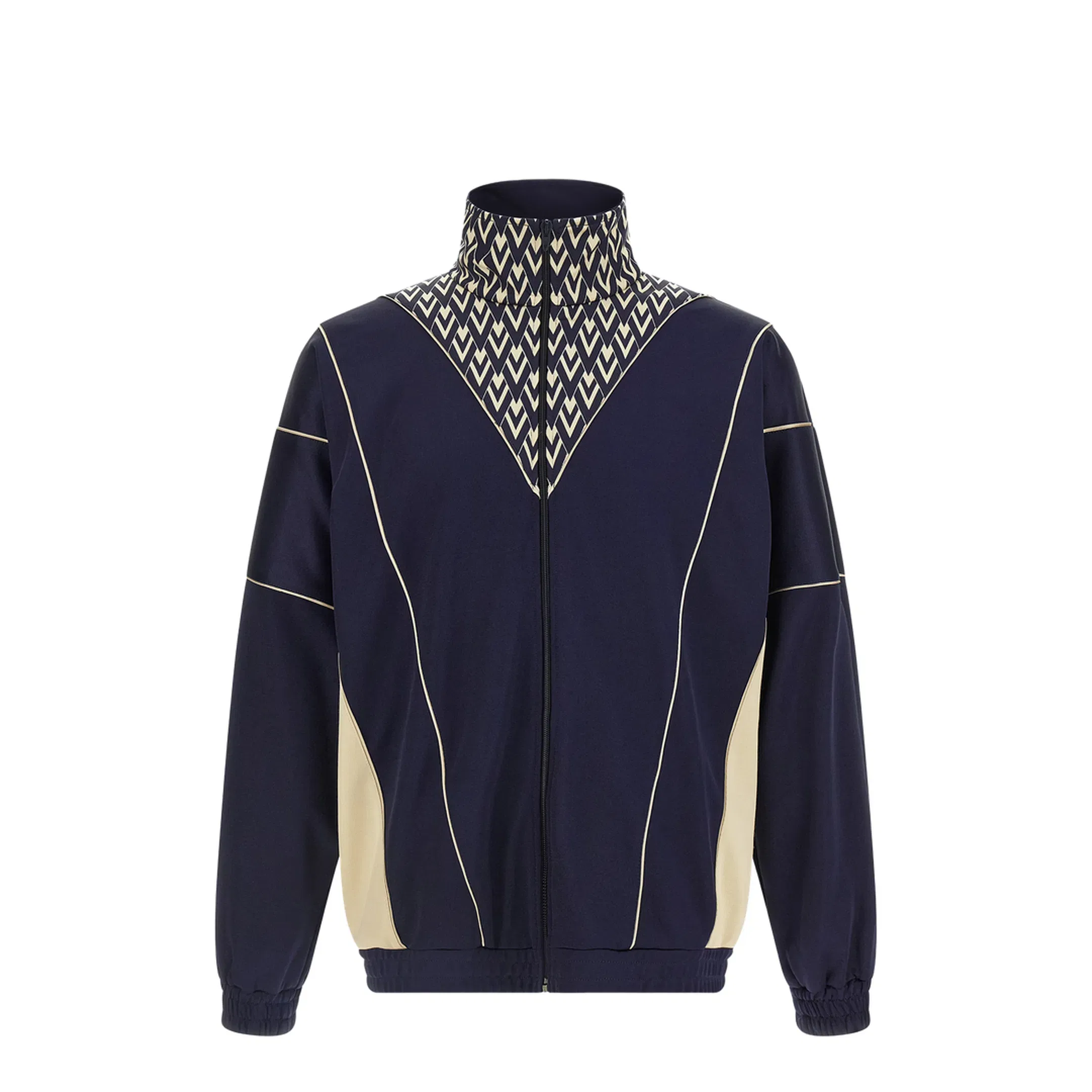 Toute La V Print Zipper Sweatshirt - Blue