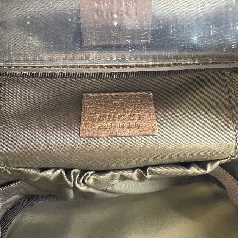 C571 - Gucci Brown Canvas Monogram Vanity Case