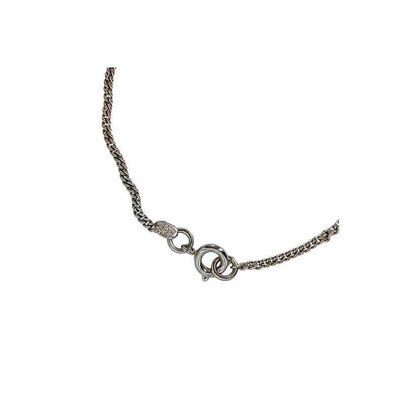 C515 - Coco Mark Heart Clover Sliver Pink Red Ladies Silvery Bracelet