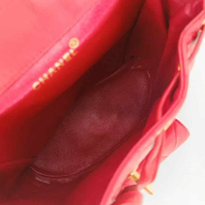JAH176 - CHANEL Vintage Red Lambskin Duma Backpack