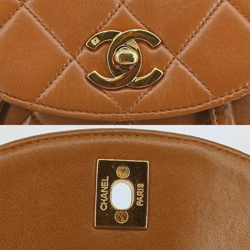 C420 - CHANEL Vintage Brown Lambskin Duma Backpack