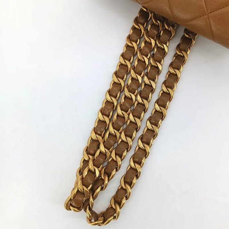 C420 - CHANEL Vintage Brown Lambskin Duma Backpack