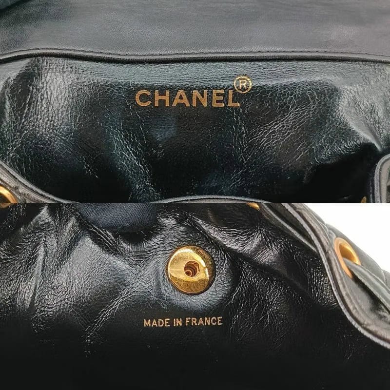JAH135 - CHANEL Vintage Black Lambskin Duma Backpack