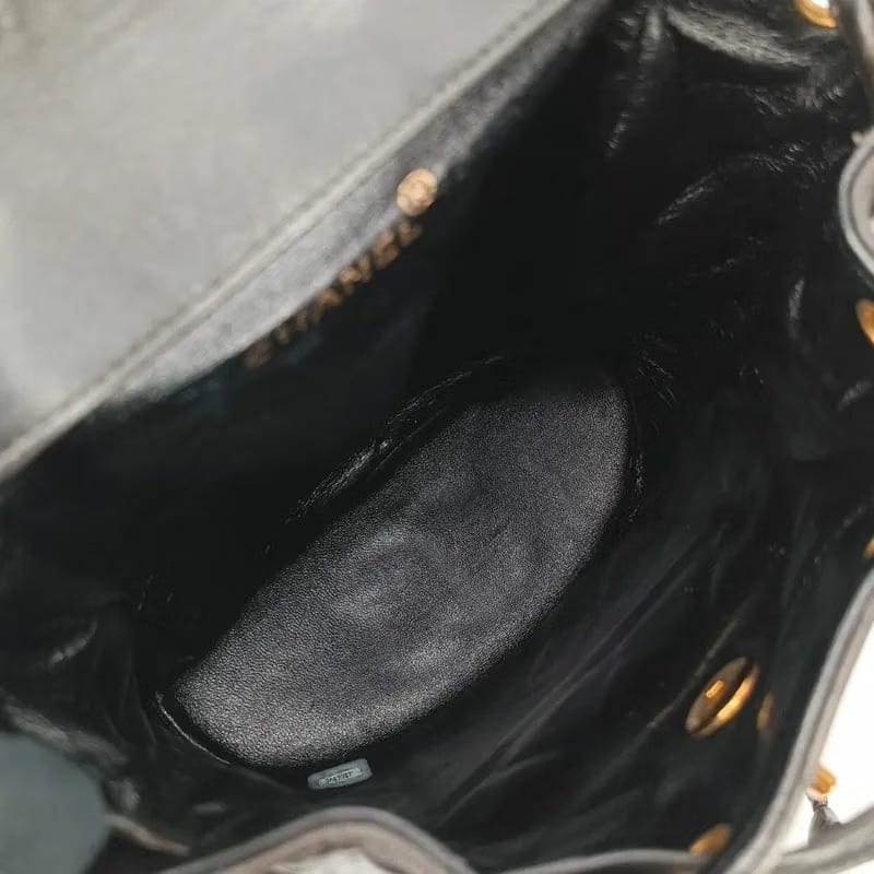 JAH135 - CHANEL Vintage Black Lambskin Duma Backpack