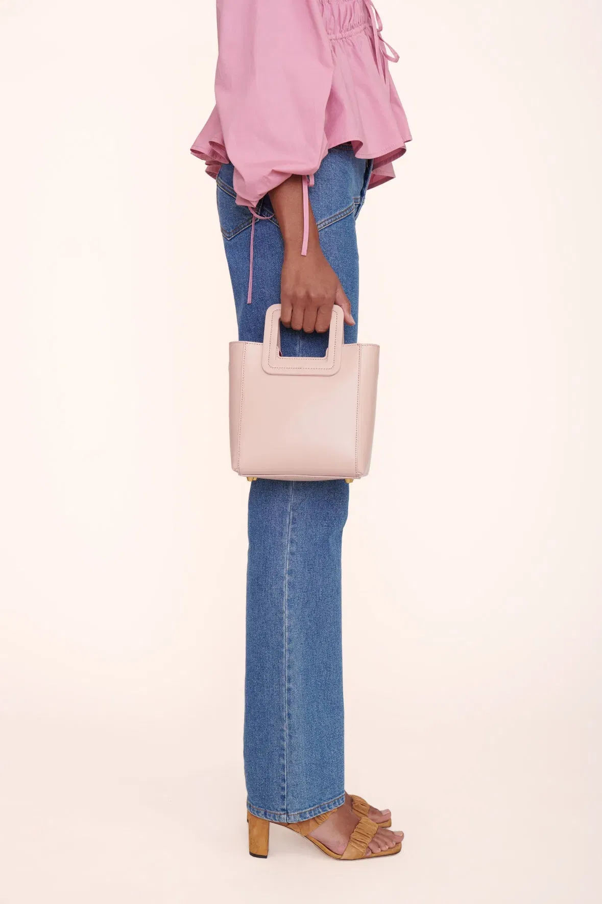 MINI SHIRLEY LEATHER BAG BLUSH