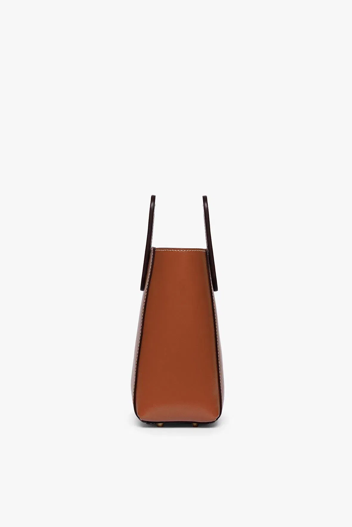 MINI SHIRLEY LEATHER BAG SADDLE