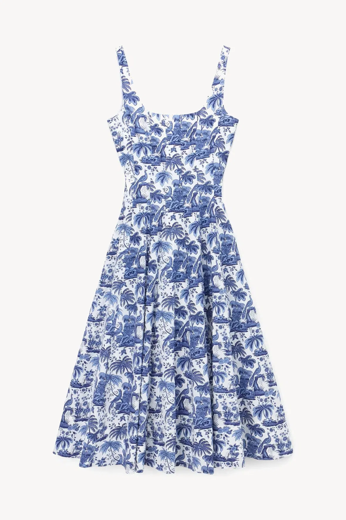 WELLS DRESS BLUE TOILE