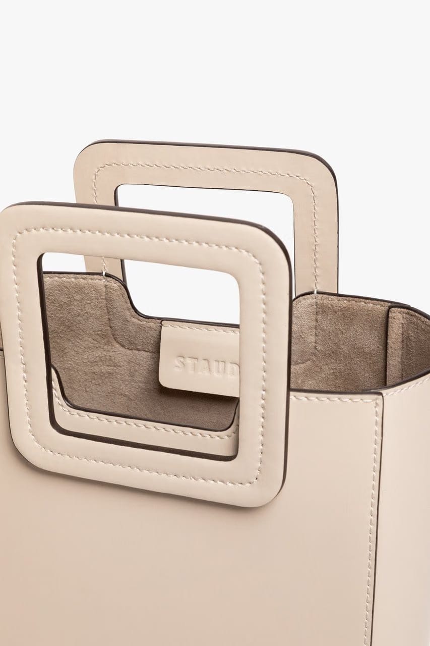 MINI SHIRLEY LEATHER BAG CREAM
