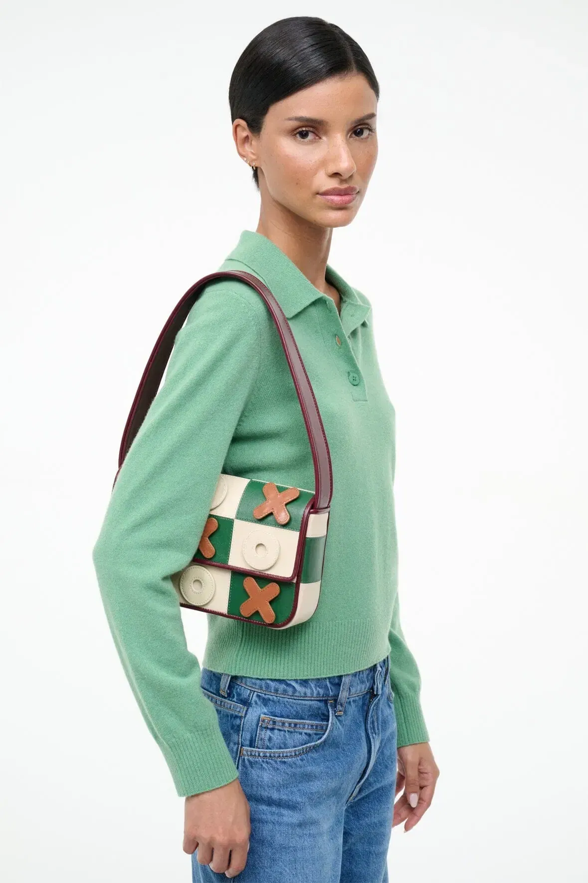 TOMMY LEATHER BAG TIC TAC TOE