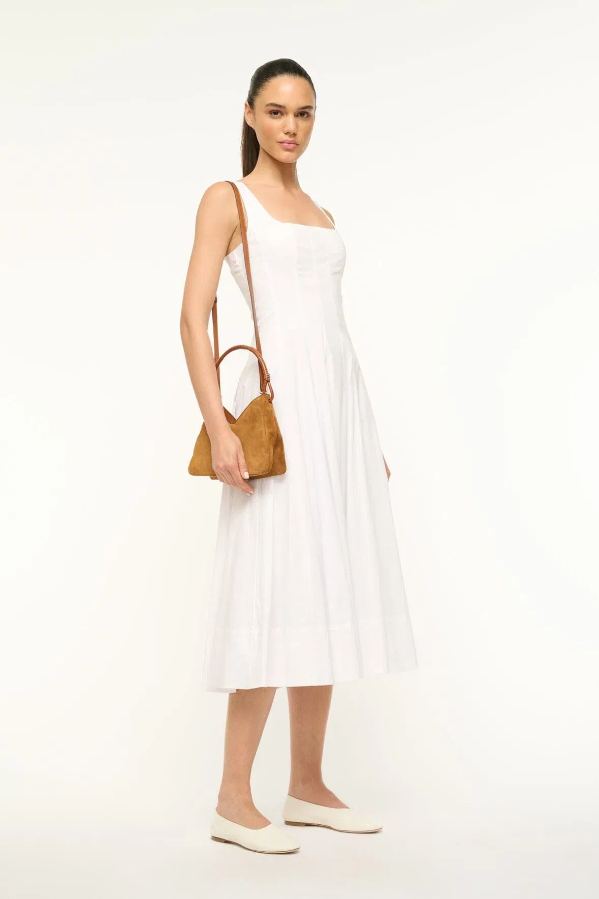 VALERIE SHOULDER BAG TAN SUEDE