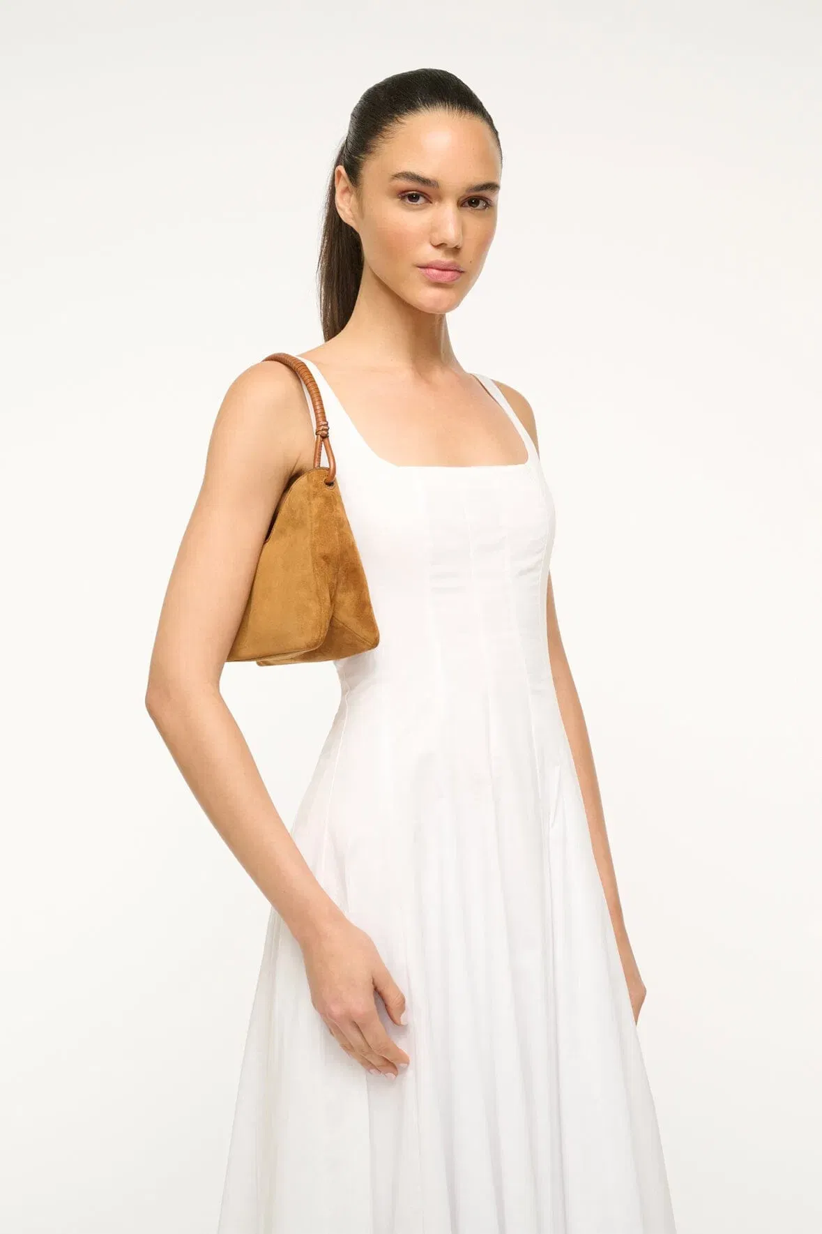 VALERIE SHOULDER BAG TAN SUEDE