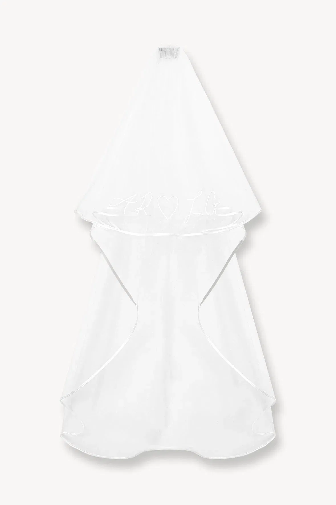 CUSTOM EMBROIDERED INITIALS VEIL