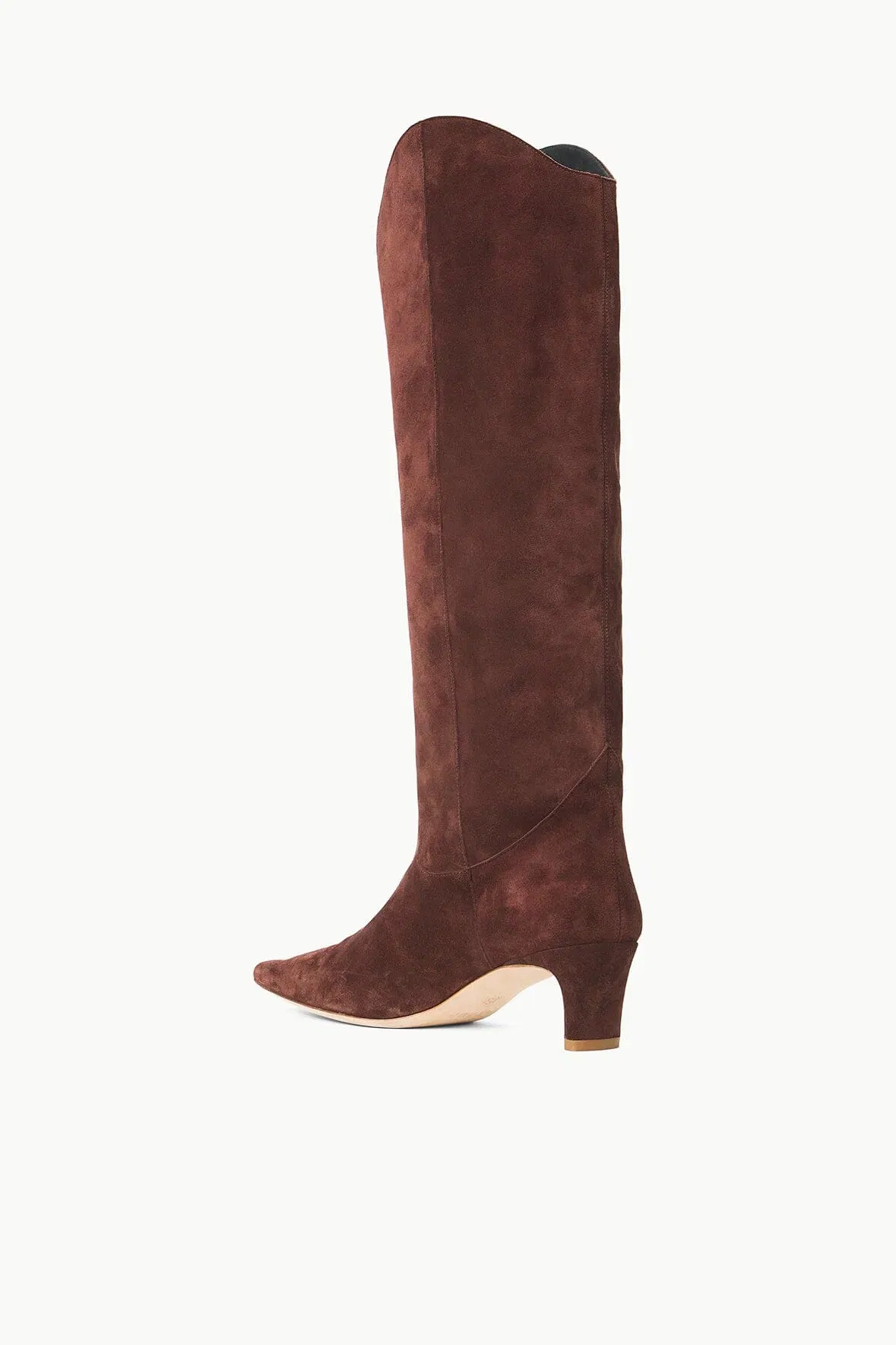 WESTERN WALLY BOOT MAHOGANY SUEDE