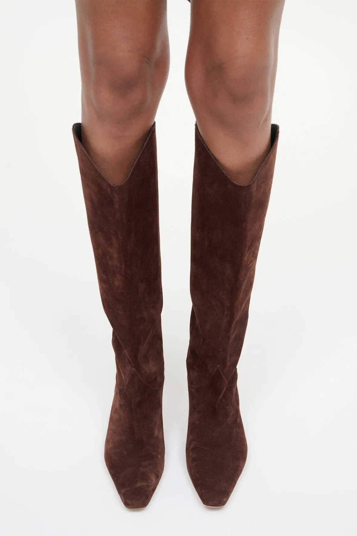 WESTERN WALLY BOOT MAHOGANY SUEDE