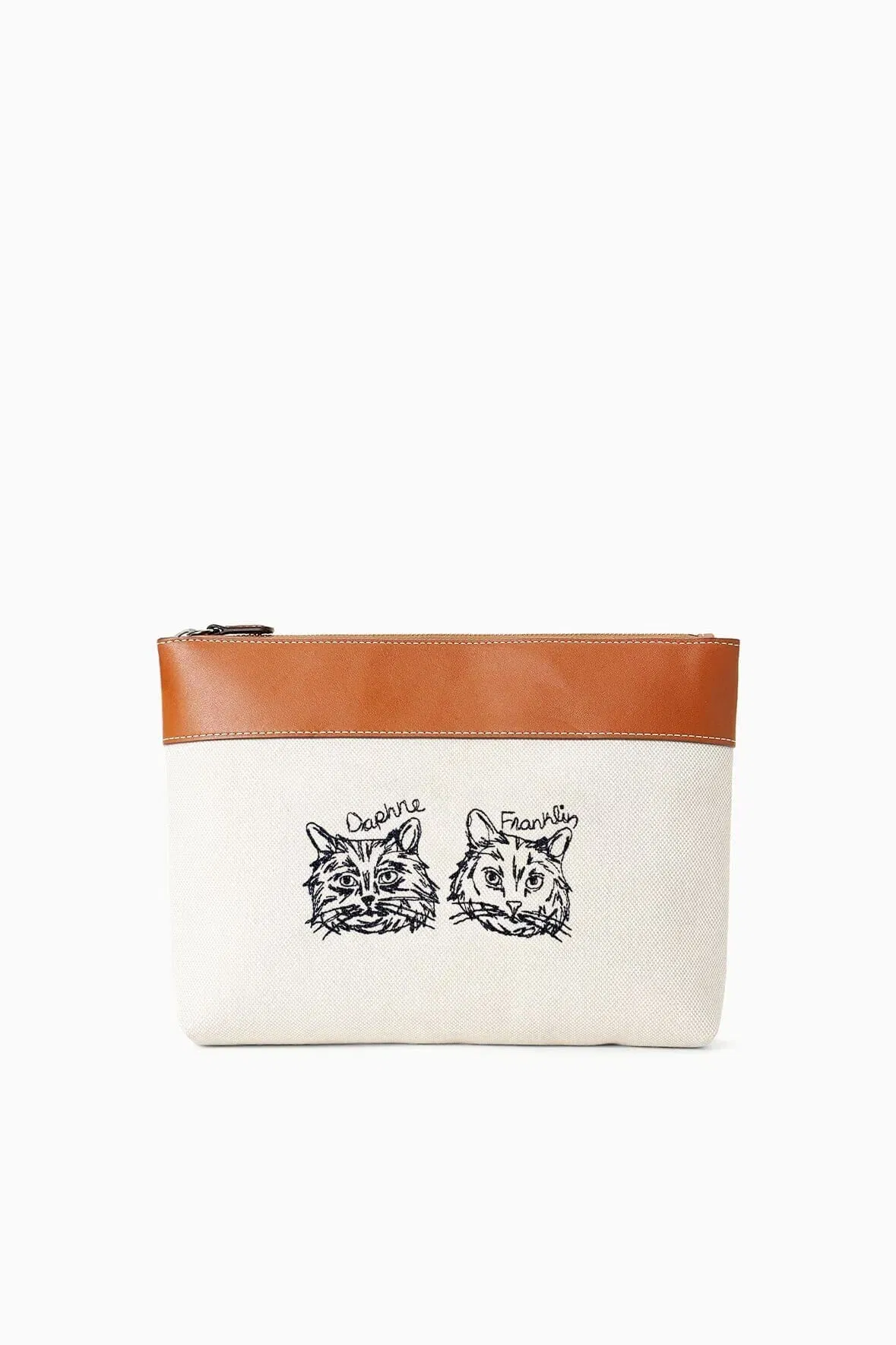 CUSTOM STAUD x C.BONZ DUCKIE ZIP POUCH CREAM TAN