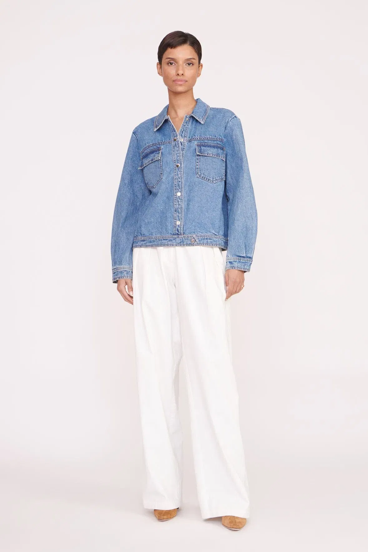 CUSTOM STAUD x C.BONZ OVERSIZED RYAN DENIM JACKET MEDIUM WASH