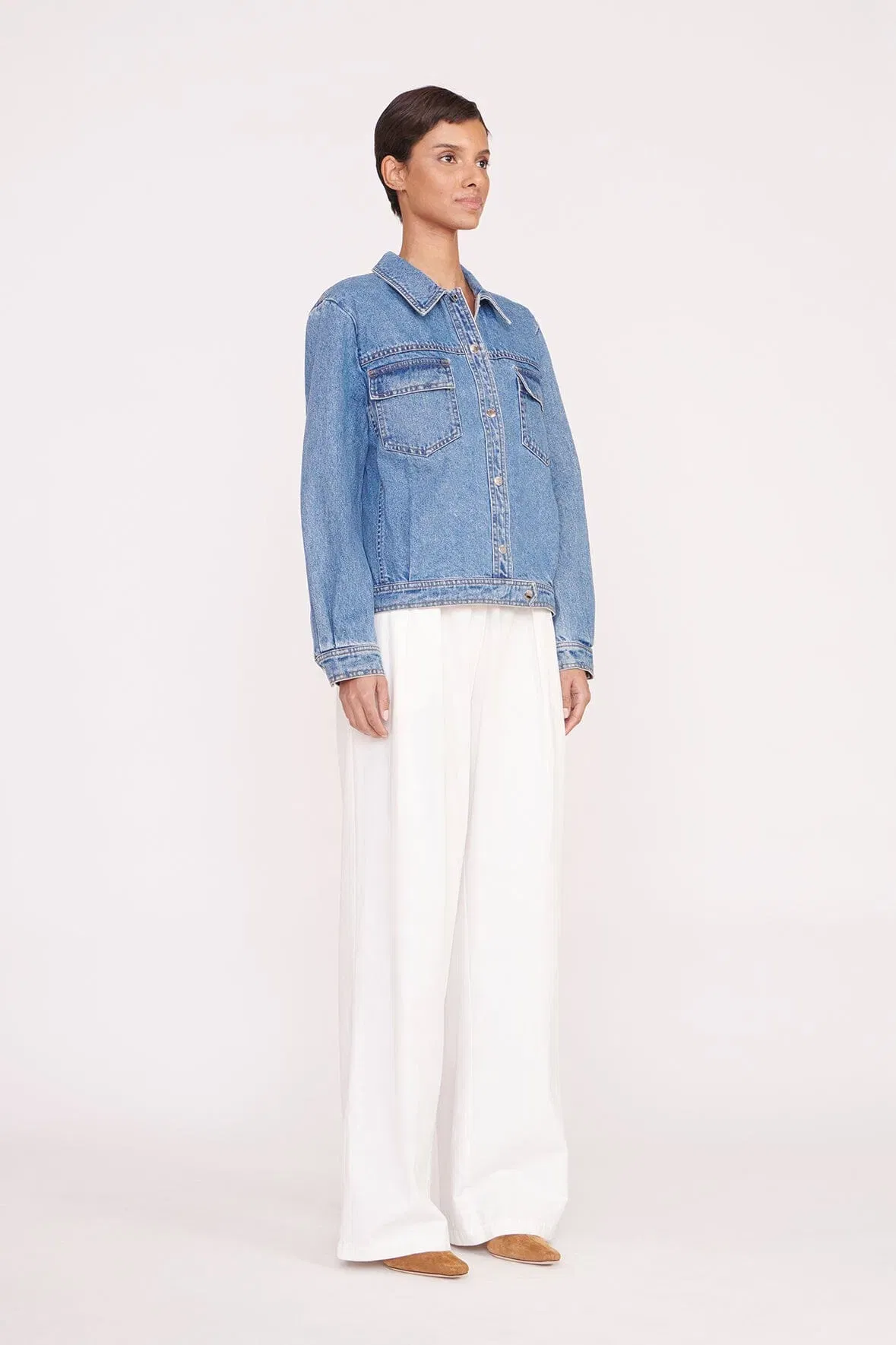 CUSTOM STAUD x C.BONZ OVERSIZED RYAN DENIM JACKET MEDIUM WASH