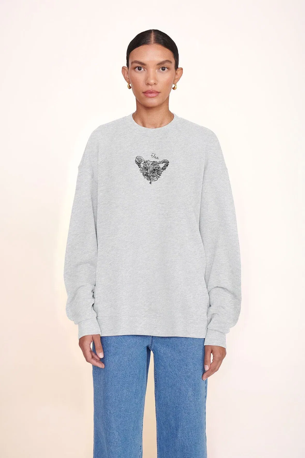 CUSTOM STAUD x C.BONZ OVERSIZED SWEATSHIRT GREY