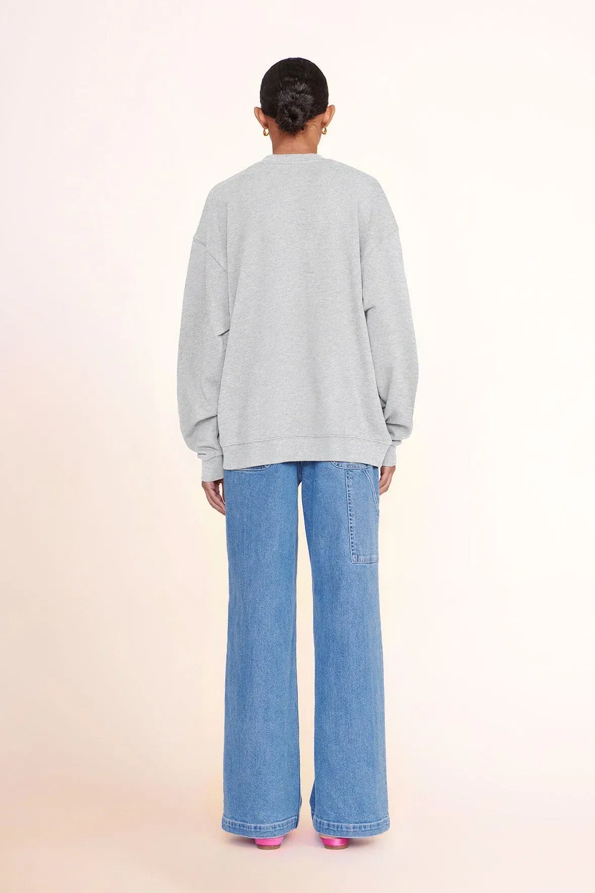 CUSTOM STAUD x C.BONZ OVERSIZED SWEATSHIRT GREY
