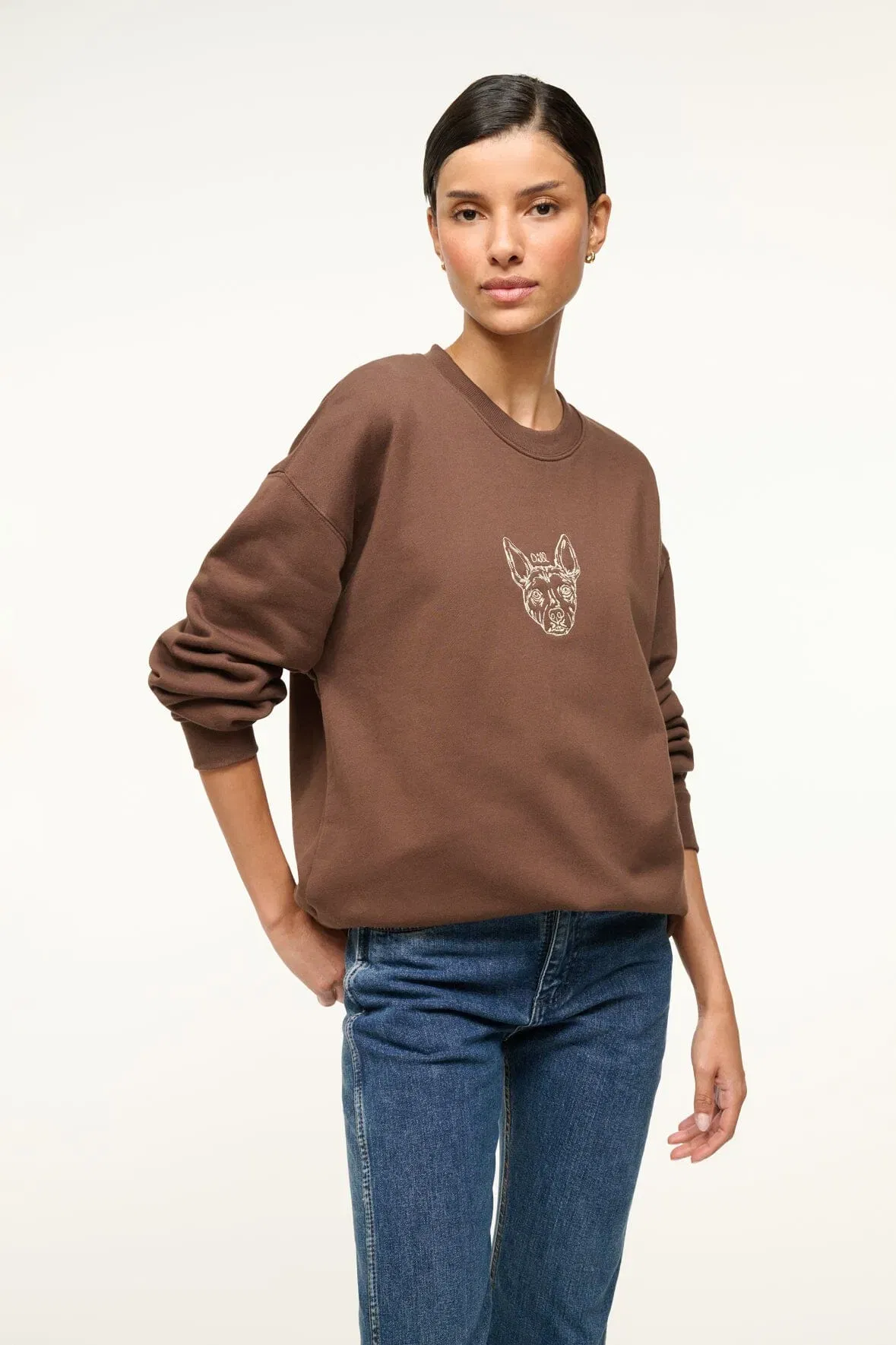 CUSTOM STAUD x C.BONZ OVERSIZED SWEATSHIRT BROWN