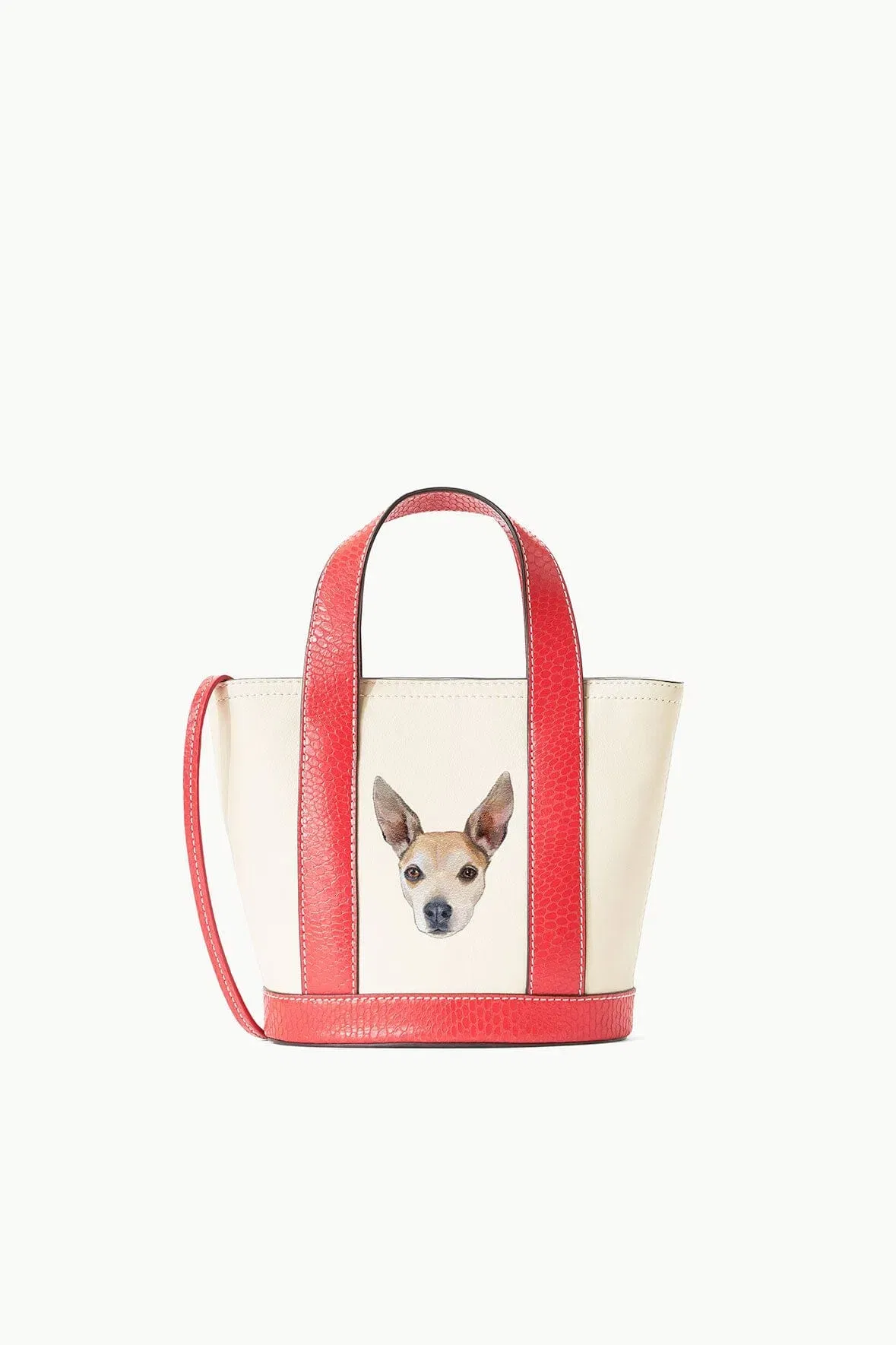 CUSTOM ALLORA MINI TOTE CREAM RED ROSE