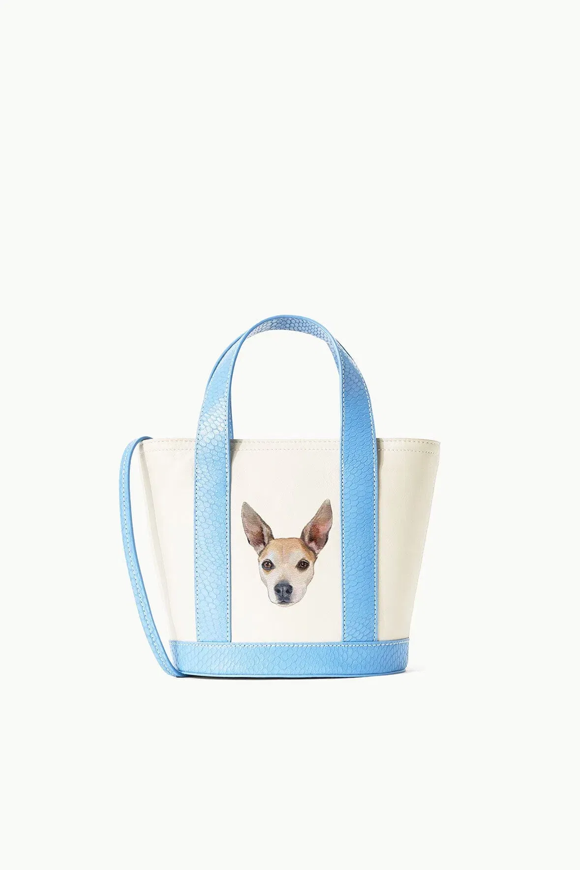 CUSTOM ALLORA MINI TOTE CREAM STAUD BLUE
