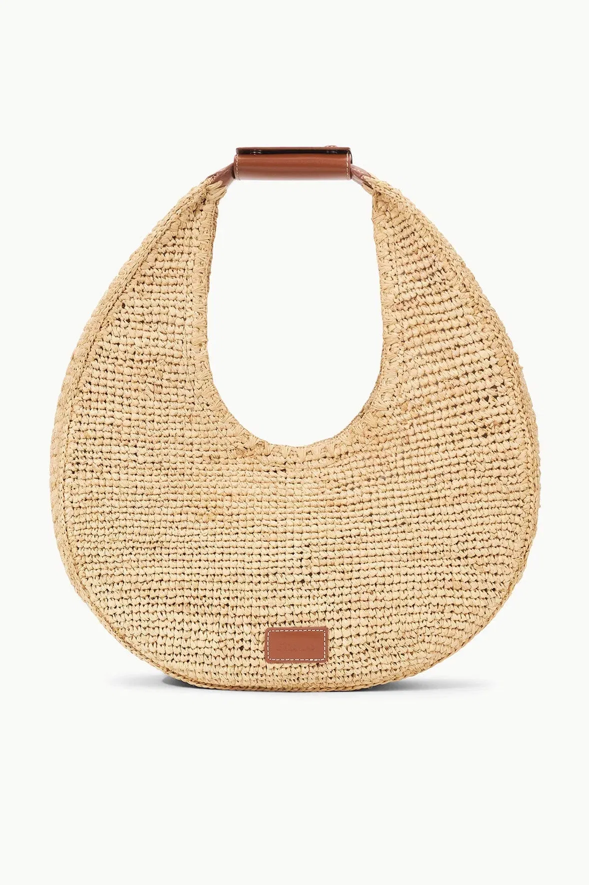 LARGE RAFFIA MOON BAG NATURAL RAFFIA