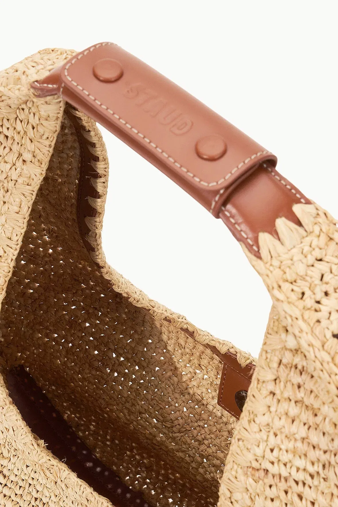LARGE RAFFIA MOON BAG NATURAL RAFFIA