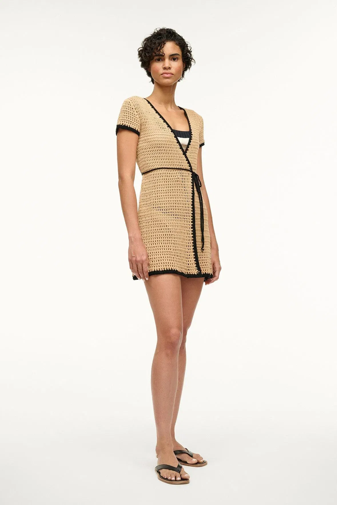 SPRITZ COVERUP DRESS NATURAL BLACK