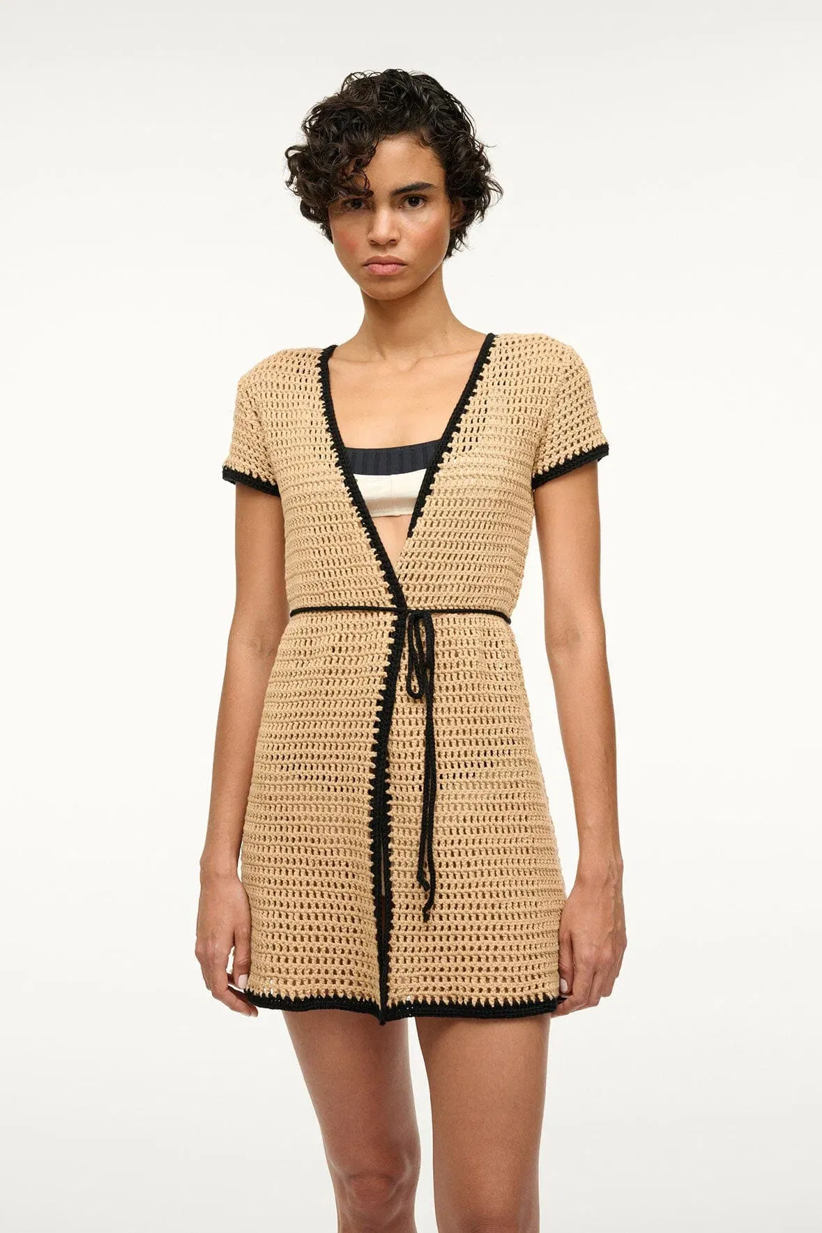 SPRITZ COVERUP DRESS NATURAL BLACK