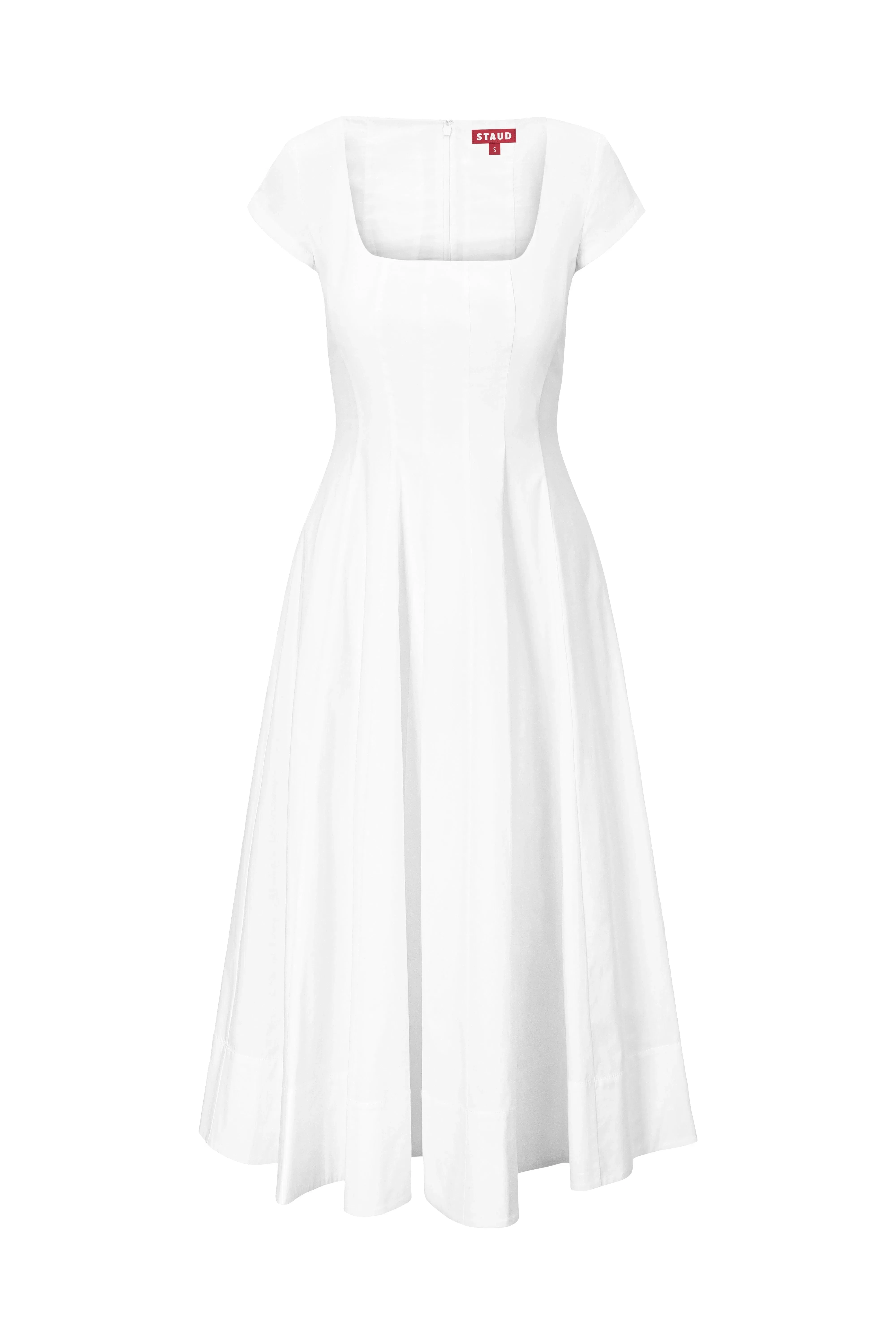 SHORT SLEEVE WELLS DRESS WHITE